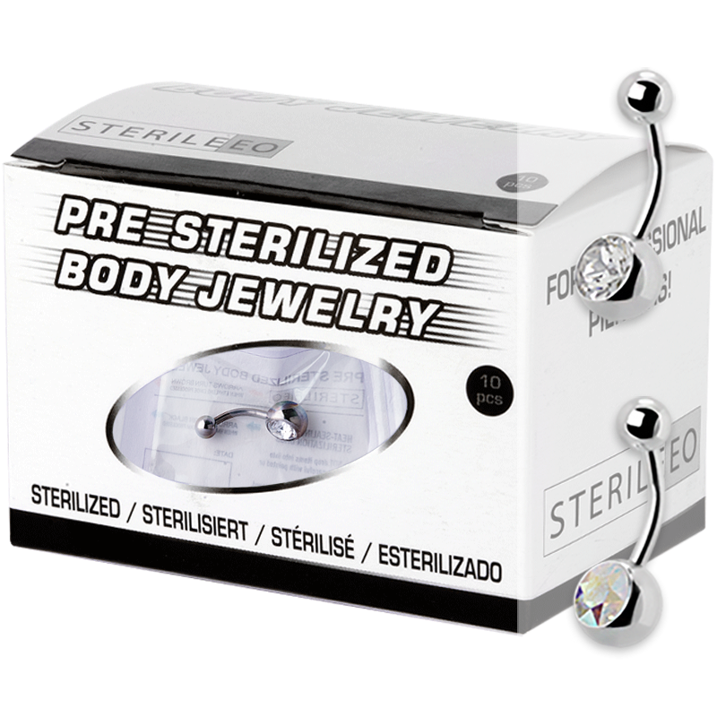 Sterilized Titanium Navel Bananabell (box 10pcs) Gioielleria Sterile