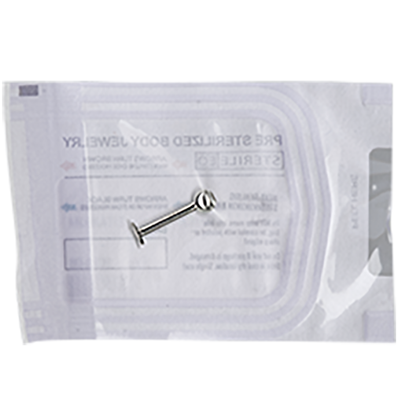 Sterlized Titanium Labrets with Jewelled Disk (box 10 pcs) Gioielleria Sterile