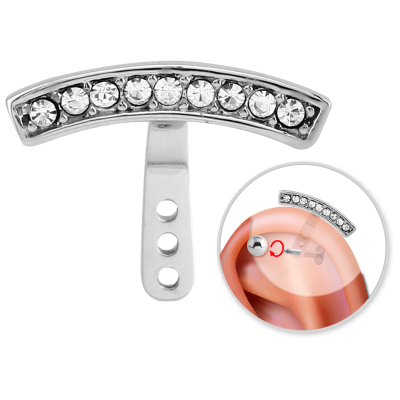 Surgical Steel Jewelled Helix Wrap Orecchio