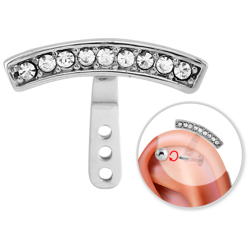 Surgical Steel Jewelled Helix Wrap Orecchio