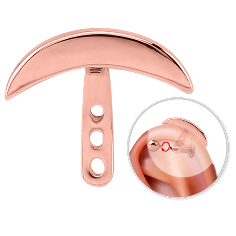 Rose Gold Pvd Steel Helix Wrap Orecchio