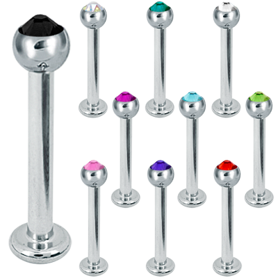 Micro Labret with Crystals Ball Labret