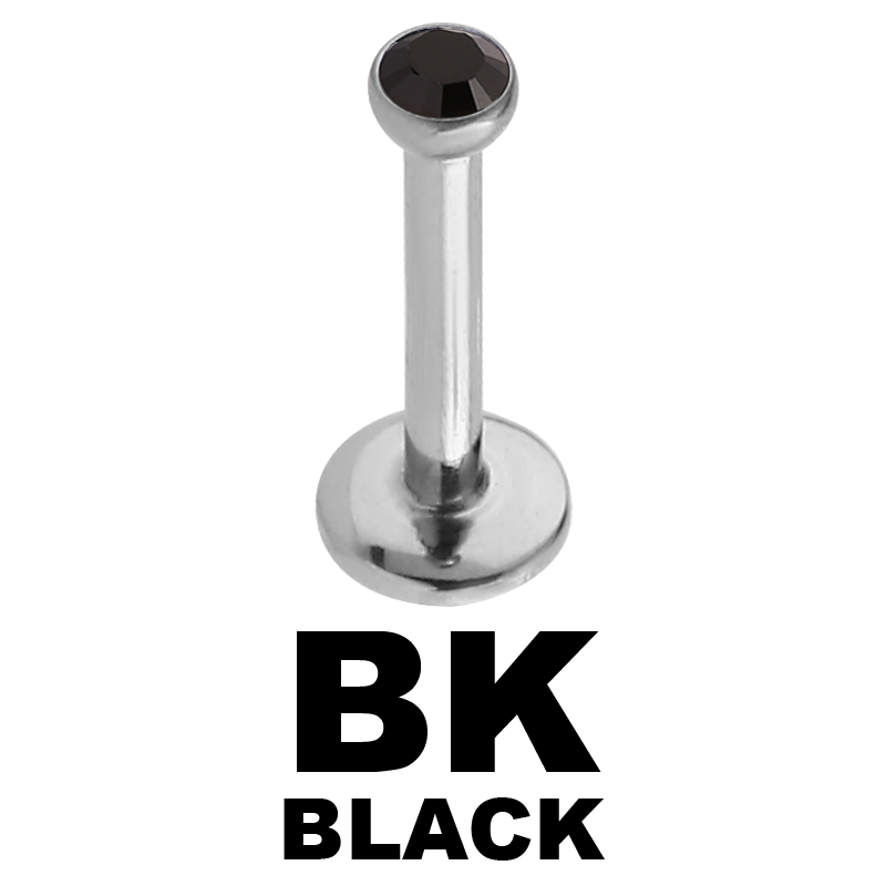 Surgical Steel Internally Threaded jeweled Cast Labret Labret