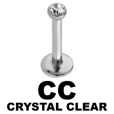 Surgical Steel Internally Threaded jeweled Cast Labret Labret