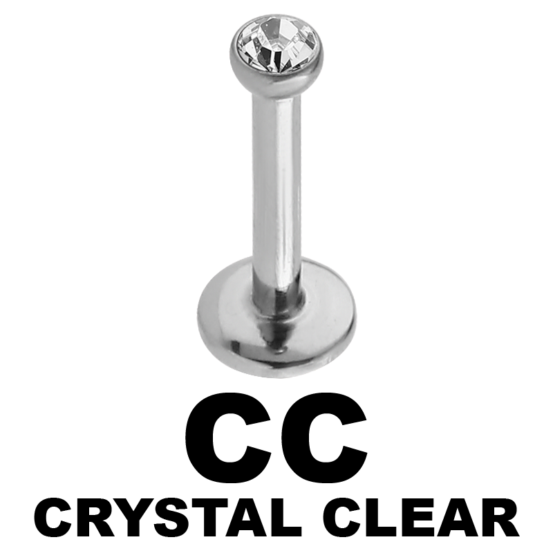 Surgical Steel Internally Threaded jeweled Cast Labret Labret