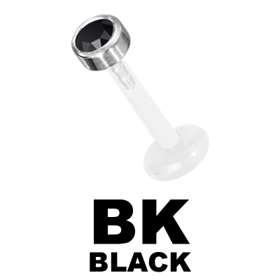 Bioplast Labret with 2.5\4.0mm Jewelled Titanium Disk Labret