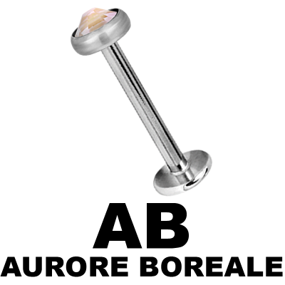 Titanium Labret with Jewelled Disk Labret