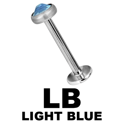 Titanium Labret with Jewelled Disk Labret