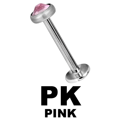 Titanium Labret with Jewelled Disk Labret