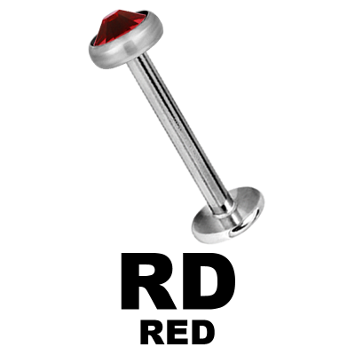 Titanium Labret with Jewelled Disk Labret