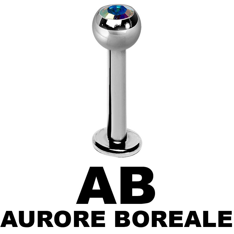 Titanium Labret with Jewelled Ball Labret