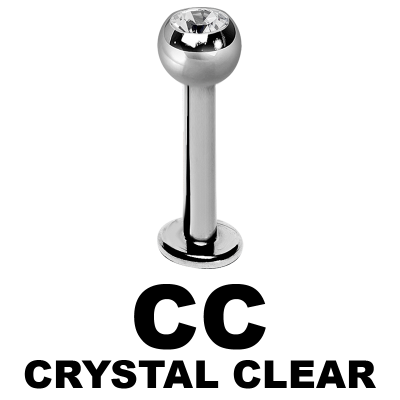 Titanium Labret with Jewelled Ball Labret