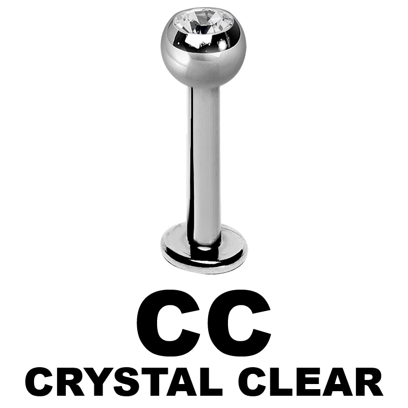Titanium Labret with Jewelled Ball Labret