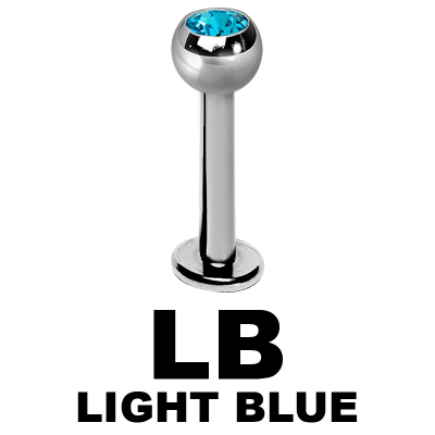 Titanium Labret with Jewelled Ball Labret