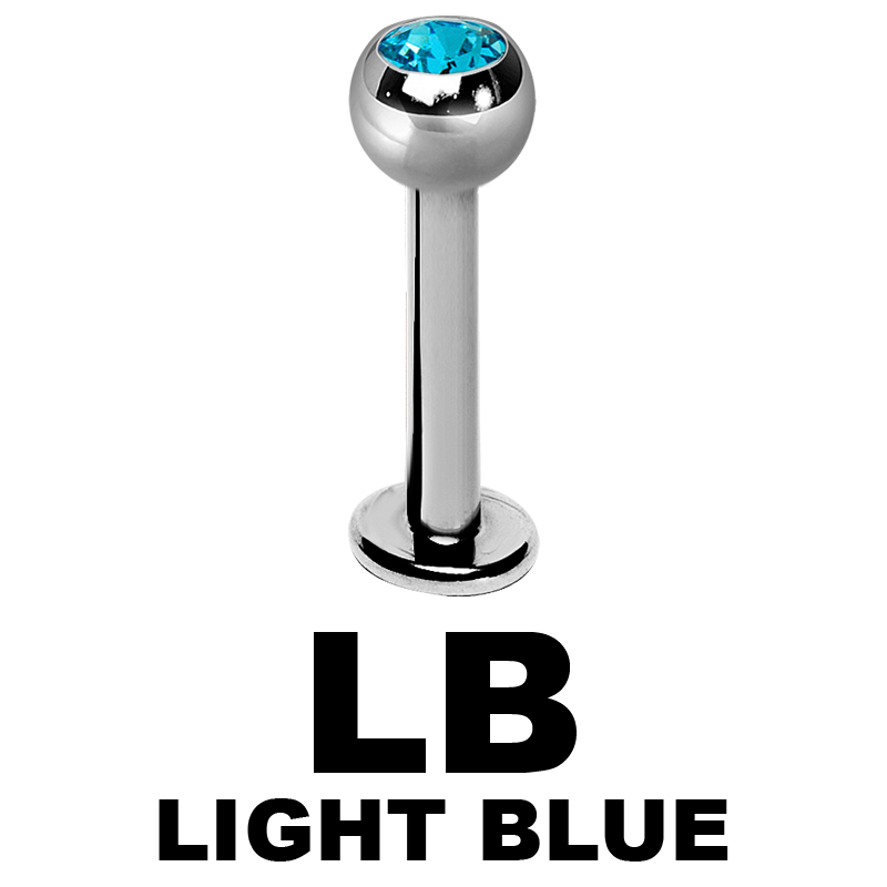 Titanium Labret with Jewelled Ball Labret