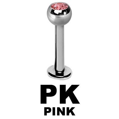 Titanium Labret with Jewelled Ball Labret