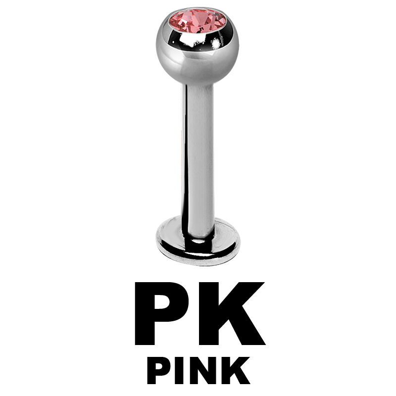 Titanium Labret with Jewelled Ball Labret