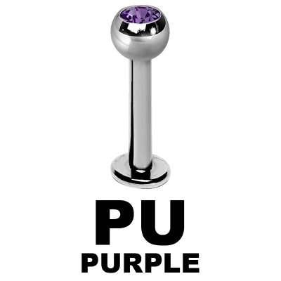 Titanium Labret with Jewelled Ball Labret