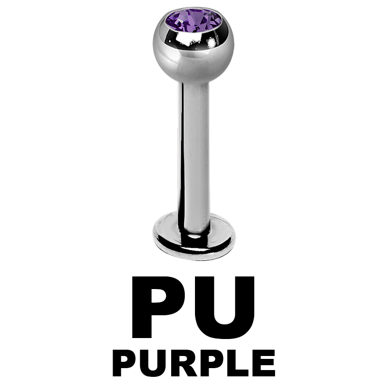 Titanium Labret with Jewelled Ball Labret