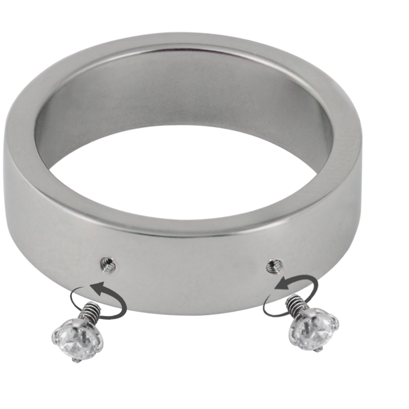 Surgical Steel Ring with 2 Microdermal Hole Anelli