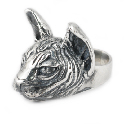 Wild Silver Ring with Sphynx Rings