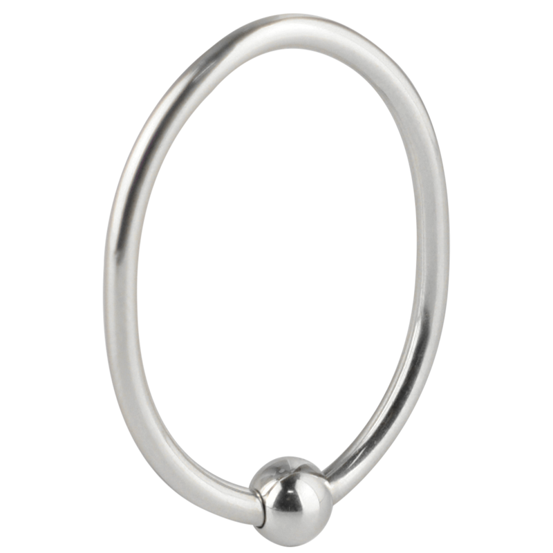 Steel Ball Closure Oval Ring Orecchio