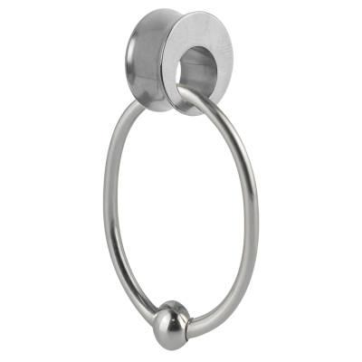 Steel Ball Closure Oval Ring Orecchio
