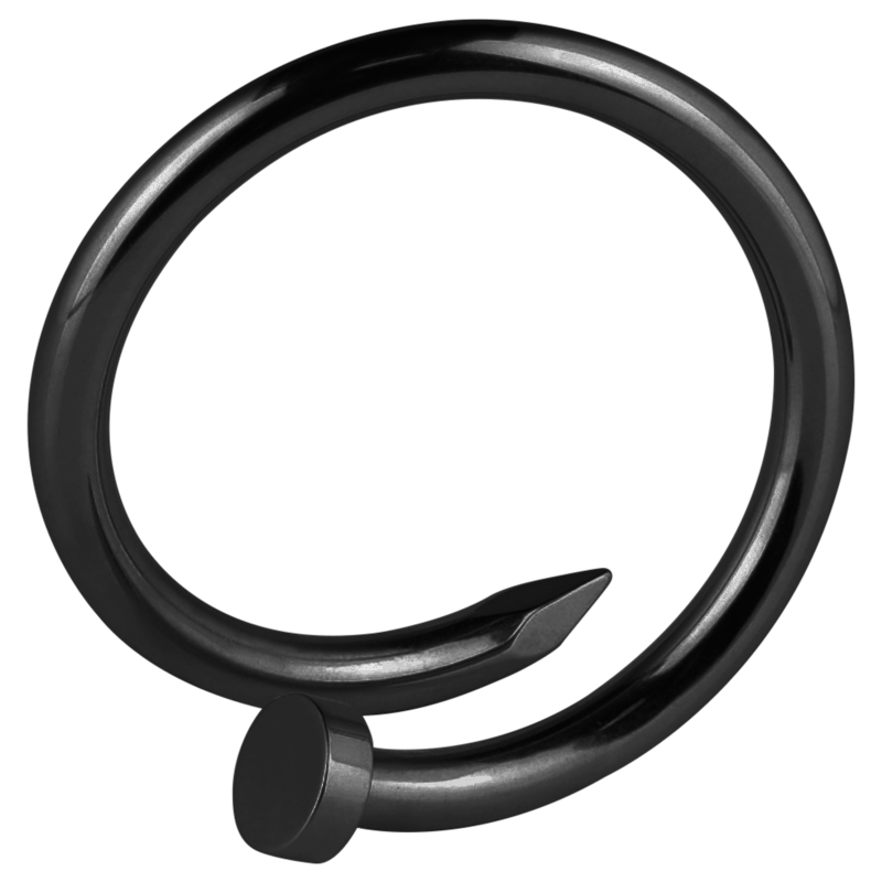 Black PVD Enlarging Earring Nail Orecchio
