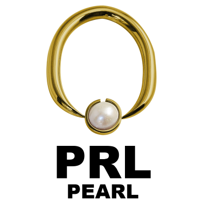Gold Steel Ball Closure Oval Ring with Natural Stone Orecchio