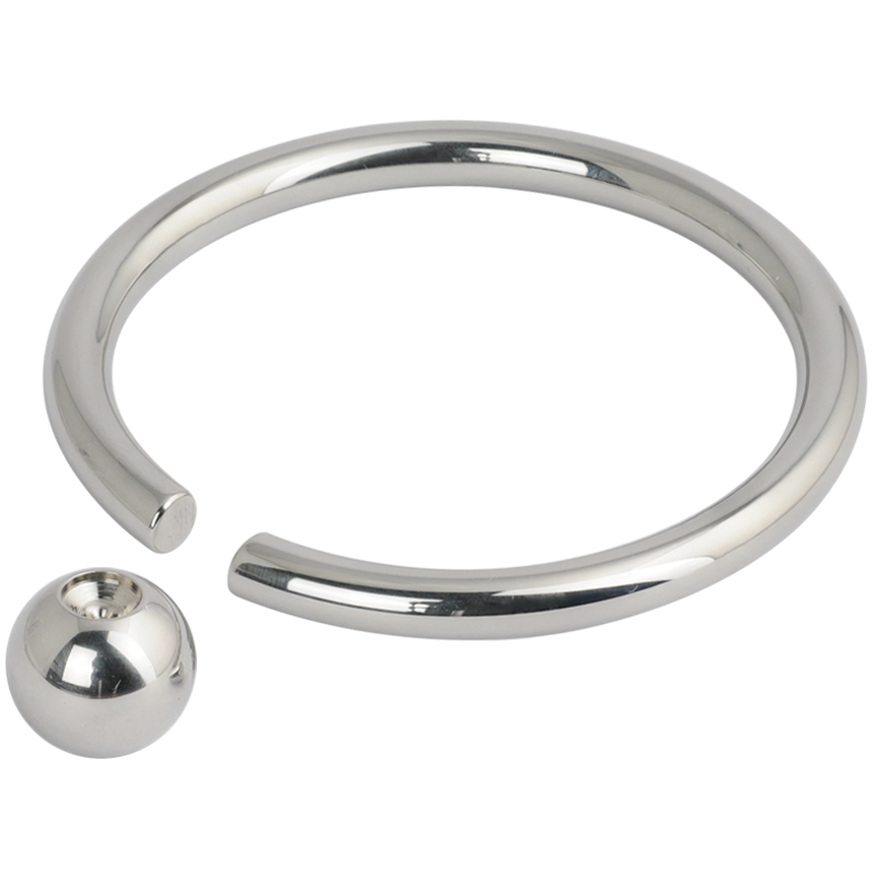 Steel Mega Ball Closure Ring Orecchio