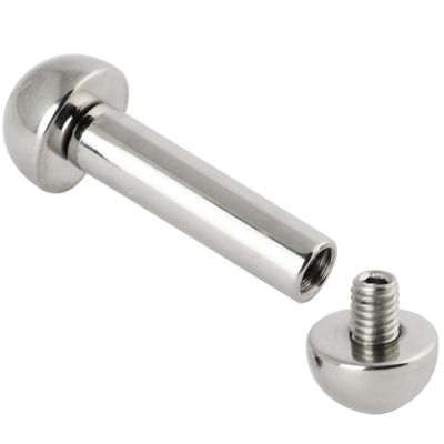 Steel Internally Threaded Half Ball Mod Barbell Orecchio