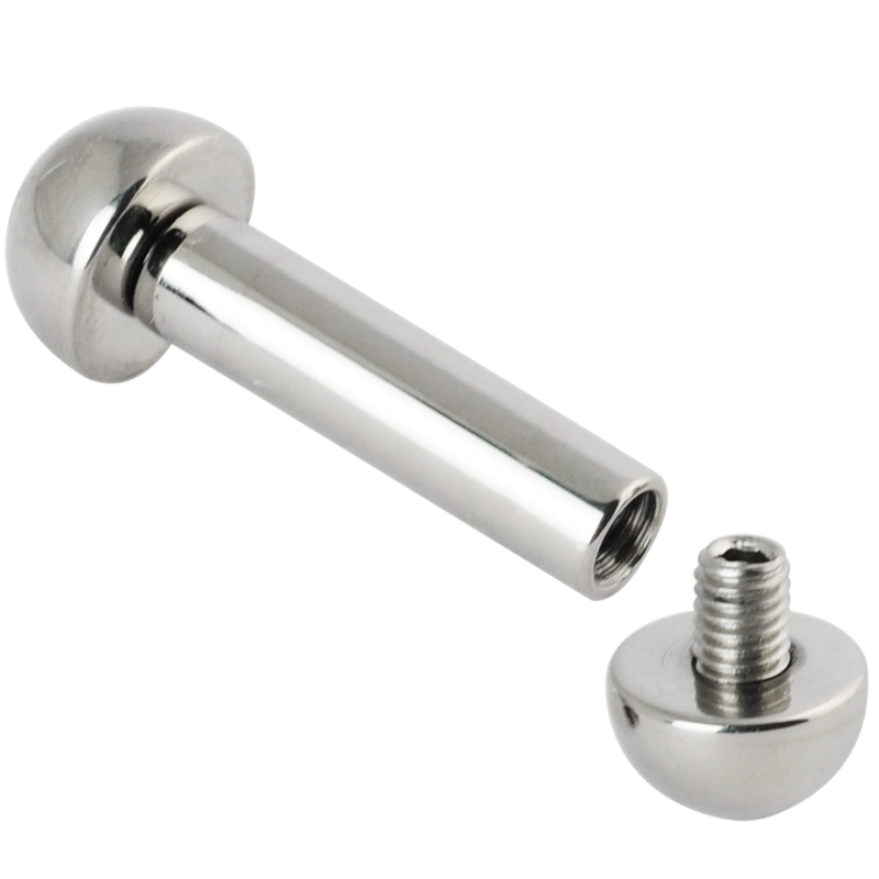 Steel Internally Threaded Half Ball Mod Barbell Orecchio