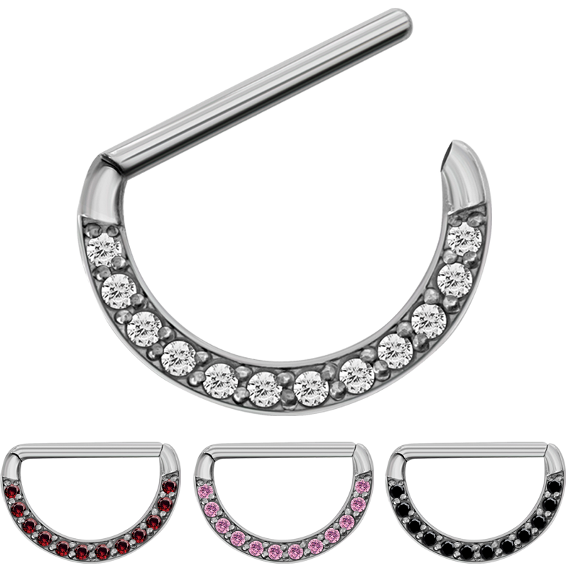 Steel Jewelled Nipple Clicker Shield Capezzolo