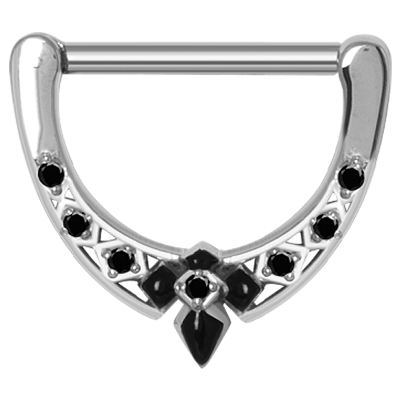 Steel Jewelled Nipple Clicker Shield Capezzolo