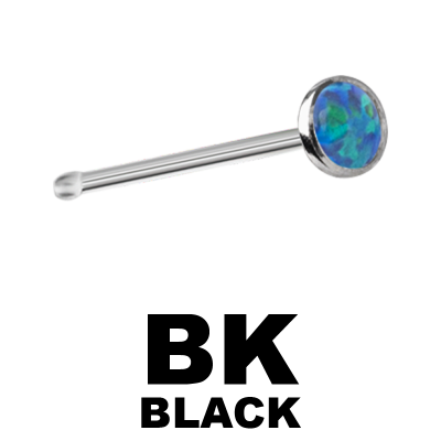 Titanium Opal Cabochon Nose Bones (2.35mm Opal) Nostril e Cerchi