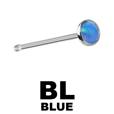 Titanium Opal Cabochon Nose Bones (2.35mm Opal) Nostril e Cerchi