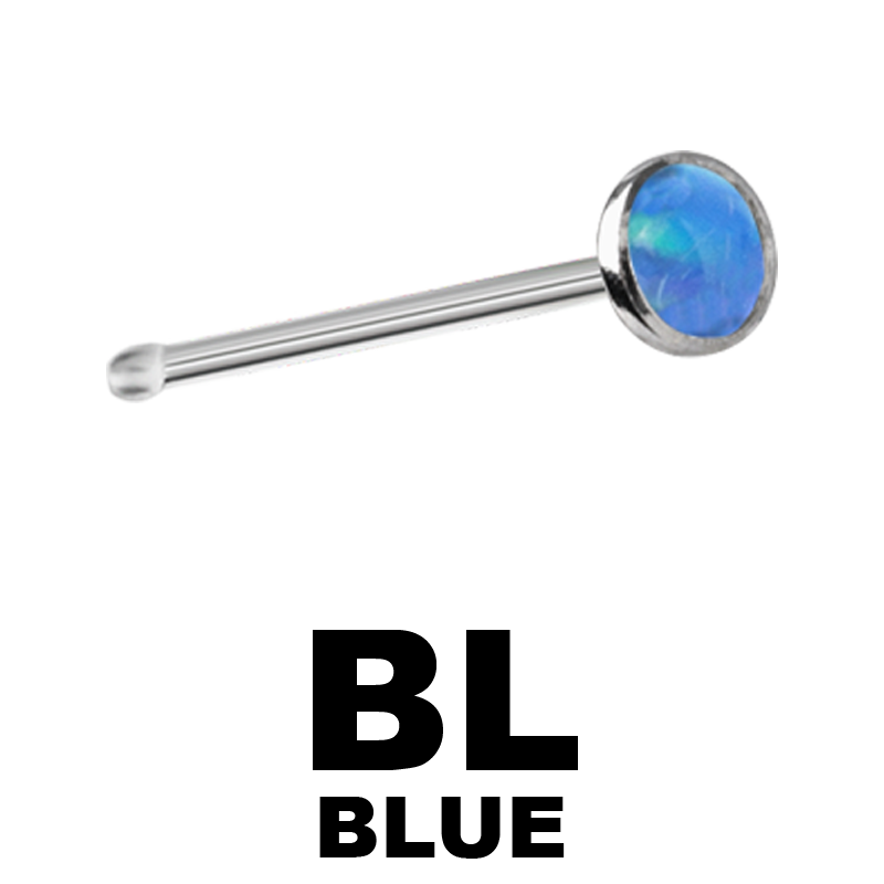Titanium Opal Cabochon Nose Bones (2.35mm Opal) Nostril e Cerchi