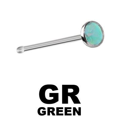 Titanium Opal Cabochon Nose Bones (2.35mm Opal) Nostril e Cerchi