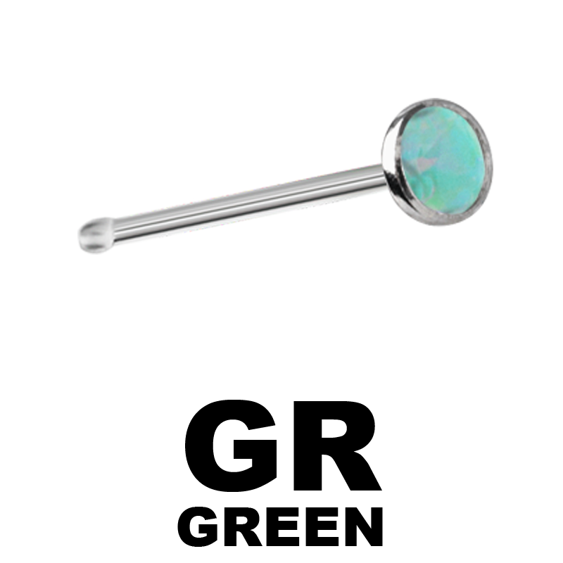 Titanium Opal Cabochon Nose Bones (2.35mm Opal) Nostril e Cerchi