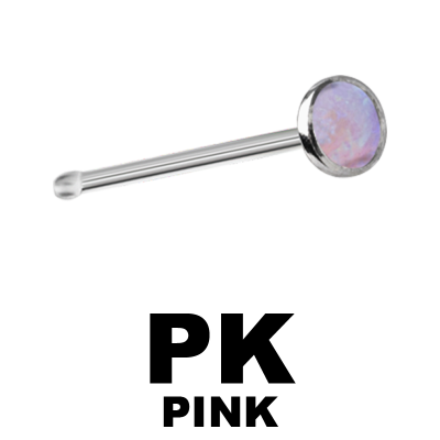 Titanium Opal Cabochon Nose Bones (2.35mm Opal) Nostril e Cerchi