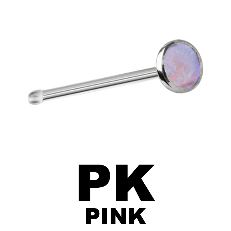 Titanium Opal Cabochon Nose Bones (2.35mm Opal) Nostril e Cerchi
