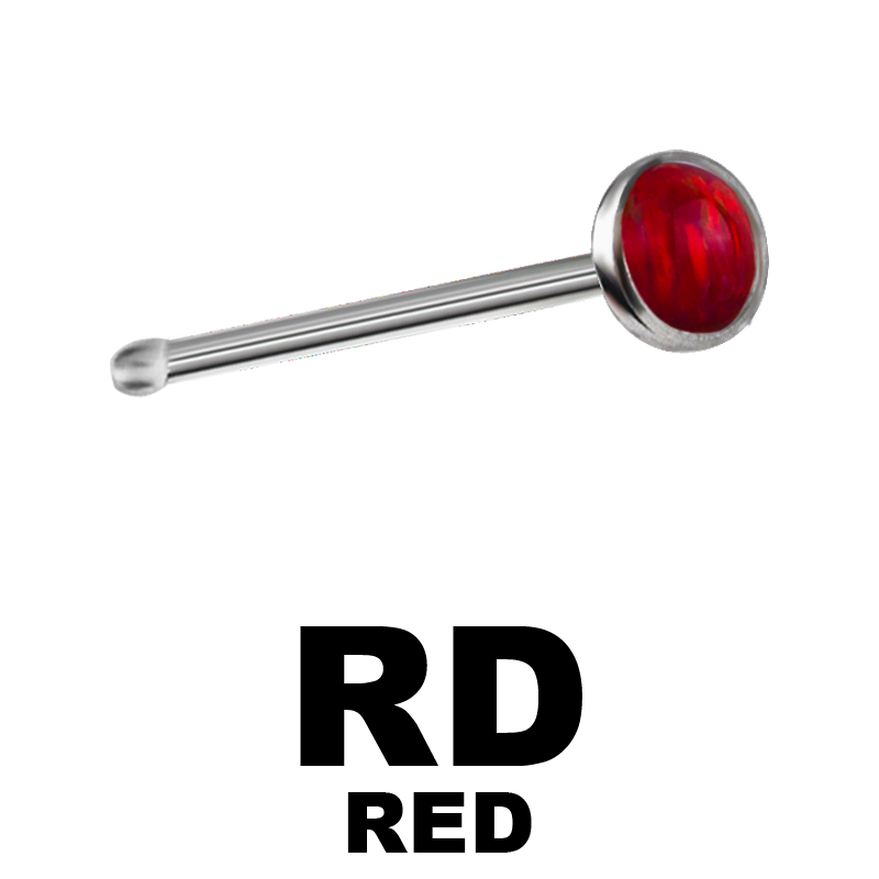 Titanium Opal Cabochon Nose Bones (2.35mm Opal) Nostril e Cerchi