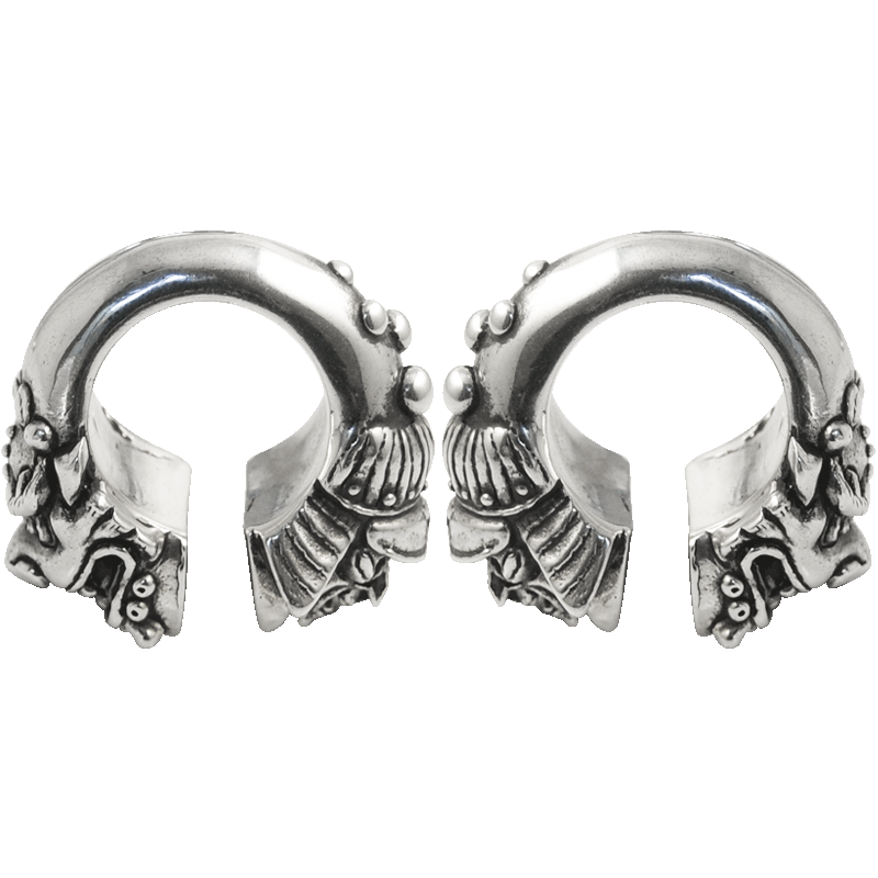 Keyhole Silver Weights Orecchio