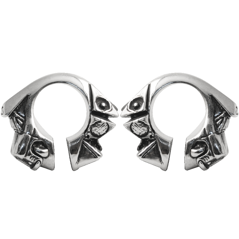 Keyhole Silver Weights Orecchio