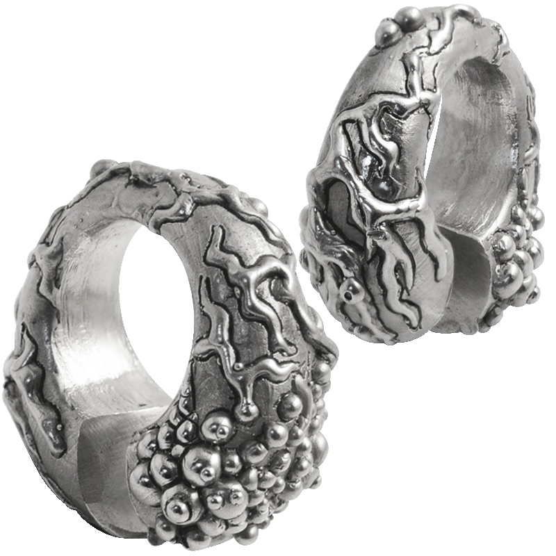 Keyhole Silver Weights Orecchio