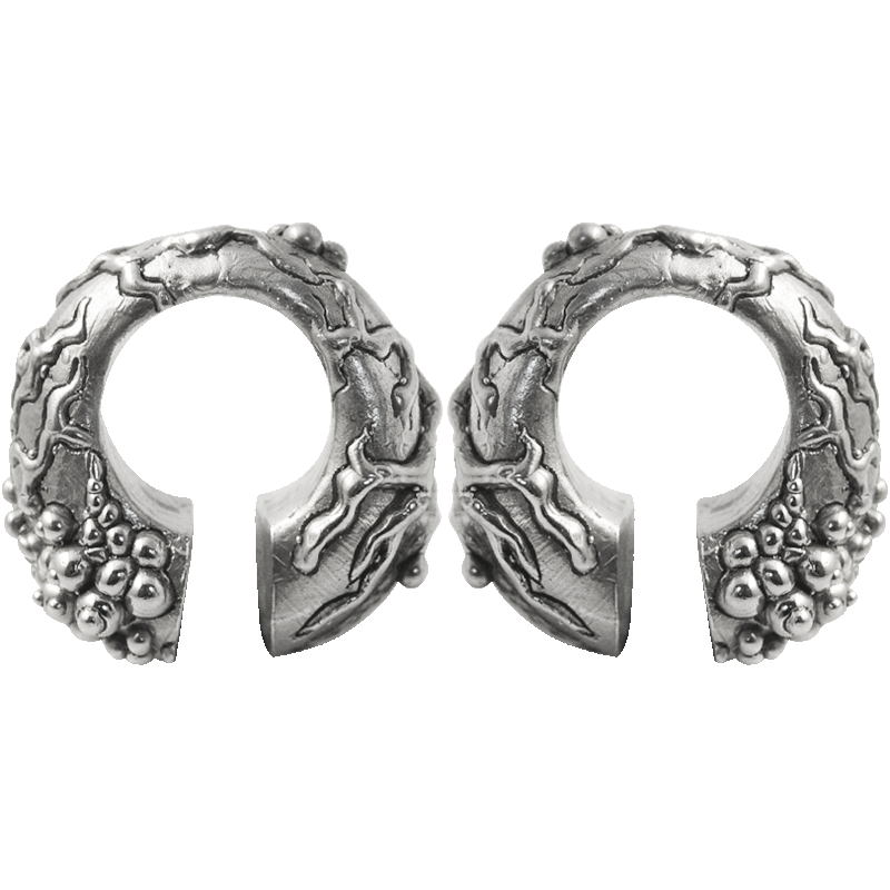 Keyhole Silver Weights Orecchio