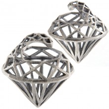 Silver Diamond Ear Weights (price for pair)
