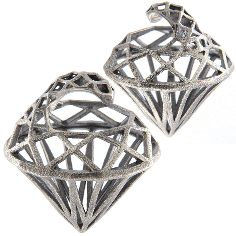 Silver Diamond Ear Weights (price for pair) Orecchio