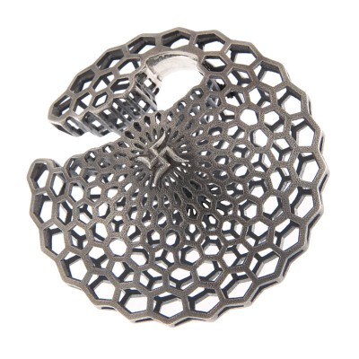 Silver Swastika Honeycomb Ear Weights (price for pair) Orecchio
