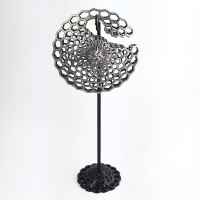 Silver Swastika Honeycomb Ear Weights (price for pair) Orecchio